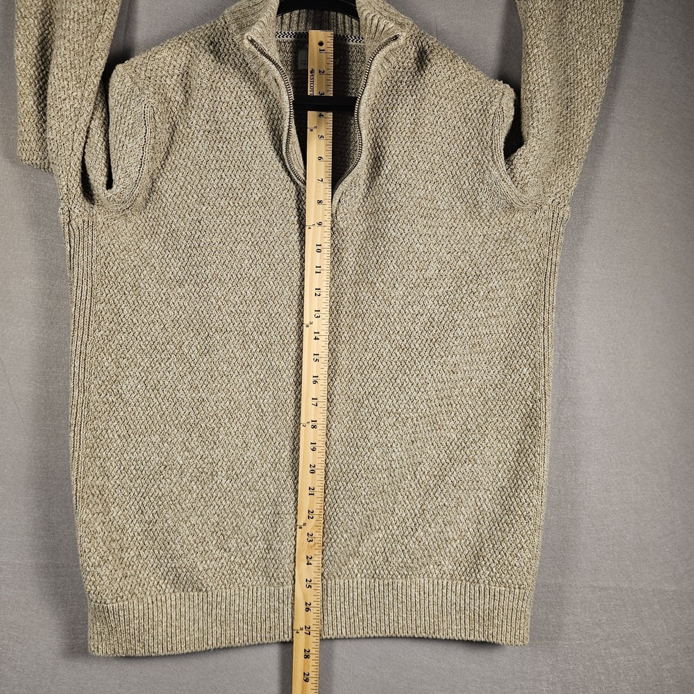 7 DIAMONDS Turnberry Mens XL Beige Cotton Blend Quarter Zip Knit Sweater - Picture 7 of 10